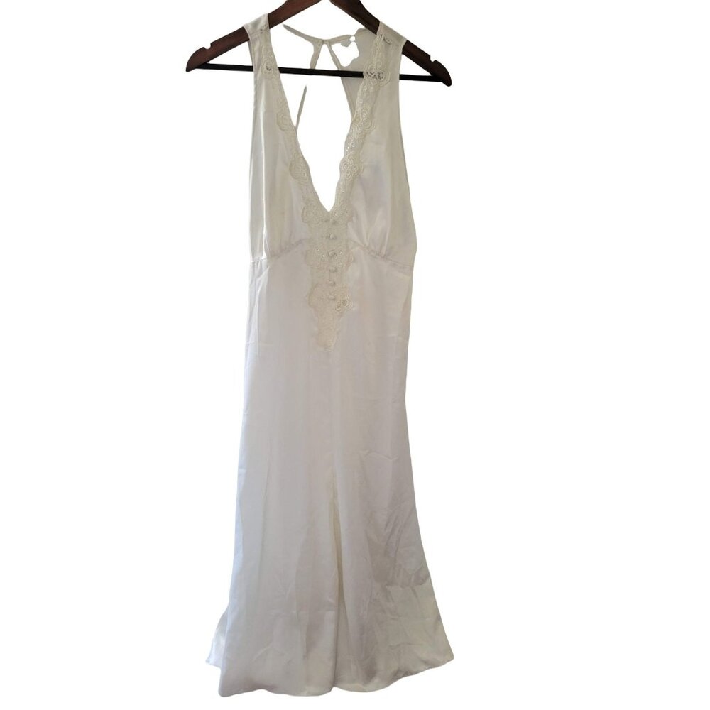 Victoria's Secret Gold Label Satin and Lace Night Gown Size Medium